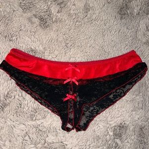 Fredericks of Hollywood crotchless 🖤♥️ cheeky panties
